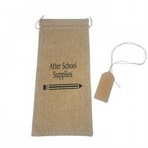 Burlap‎ Wine Bag After Scooh Supplies  Birthday Mothers Day Teachers Celebration